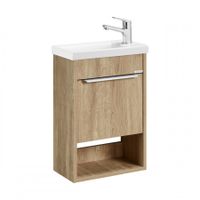 Тумба-умывальник ХОУП 40, 1 дв., подвесная, орех (под раковину МИРАНДА 40) 1A287101HP6C0 — фото 1, Тумбы под раковину