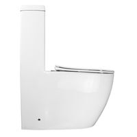 Унитаз-моноблок AZARIO MORANO 680x370х830 напольный, безободковый, в комплекте со смывным механизмом Geberit и сиденьем дюропласт микролифт арт-AZ-1001-G — фото 10, Напольные унитазы