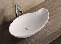 Раковина накладная, белая, асимметричная 660х380х145 Ceruttispa арт-CR7265B — фото 1, Раковины накладные