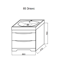 Тумба под раковину арт-П-Элв01085-0112Я — фото 6, Тумбы под раковину