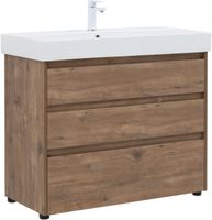 Тумба под раковину Aquanet Nova Lite 100 дуб рустикальный (3 ящика) арт-00302480 — фото 10, Тумбы под раковину