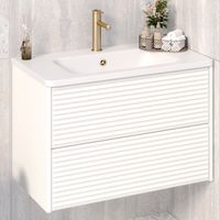 Тумба подвесная PARMA 80 /белая/ AQUA DE MARCO 2080WPAR — фото 1, Тумбы под раковину