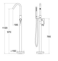 Смеситель SELLA для отдельностоящей ванны, цвет хром, латунь BOCH MANN арт-BM9652 — фото 3, Смеситель для ванны