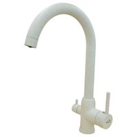 NAPOLI Смеситель д/кухни совмещенный с краном для питьевой воды, белый камень 32668 — фото 1, Смесители для кухни