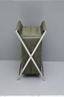 Корзина для белья Allen Brau Priority сталь/оливковый 00312048 — фото 1, Корзины для белья