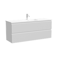 Тумба подвесная SANCOS Snob R 1195х390х500, c двумя ящиками оснащенными доводчиками, Bianco, арт. арт-SNR120/39W — фото 5, Тумбы под раковину