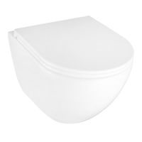 Унитаз подвесной Azario Trevi 495х360х390 безободковый, слив "Скрытое Торнадо", в комплекте с сидением микролифт, белый арт-AZ-0093UQ3 — фото 1, Подвесные унитазы