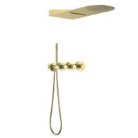 Душевая система встроенная с термостатом Timo Saona SX-2350/17SM золото матовое — фото 5, Встраиваемые душевые комплекты