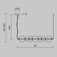 Подвесной светильник Maytoni MOD307PL-L40B3K — фото 10, Подвесные светильники