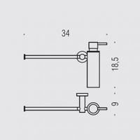 Полотенцедержатель с дозатором COLOMBO DESIGN PLUS настенный цвет золото матовое арт-W4975.OM — фото 2, Дозаторы