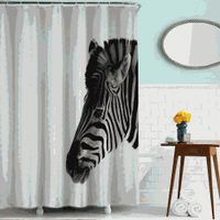 шторка д/в тканевая 180х200см "Зебра" MZ-46 — фото 1, Шторки на ванну