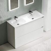 Тумба под раковину SANCOS Libra Floor напольная, 1190х450х840, c двумя ящиками оснащенными доводчиками, белый глянец , арт. LB120F-1W LB120F-2W — фото 4, Тумбы под раковину