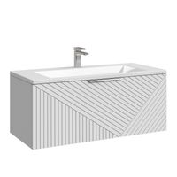 Тумба подвесная "БЛИСС-100 см" с 1 ящ. белая матовая (ум. Блисс-100 см.) арт-1010050 — фото 1, Тумбы под раковину