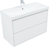 Товар: Тумба с раковиной Aquanet Милан 100 цв. белый глянец 00340155 - фото 12 Тумба с раковиной Aquanet Милан 100 цв. белый глянец 00340155 — фото 12, Тумбы с раковиной