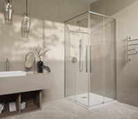 Душевой уголок Slim-N VSS-4SN8010CLBN, 1000*800, брашированный никель, стекло прозрачное VSS-4SN900CLBN — фото 2, Квадратные душевые уголки