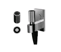 Душевой набор Кнайпа, Fima Carlo Frattini, Switch, размер душевого диска, мм-29, форма лейки-цилиндрическая, количество режимов-1, держатель для душа-есть, шланг-есть, цвет шланга-чёрный, длина шланга, мм-1500, шланговое подключение-есть, кнопка для открытия/закрытия воды, внутренняя часть-необходимо заказать, цвет-шампань брашированная (Brushed Champagne) арт-F5924HS — фото 1, Душевые гарнитуры на штанге