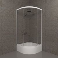 ДО Ультра 90*90 В (3 места+сифон D50) арт-Щ0000061812 — фото 1, Душевые уголки четверть круга