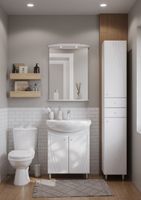 Тумба МИНИМА Н 65, белая (под раковину СТЕЛЛА 65) 1A104201MN010 — фото 4, Тумбы под раковину