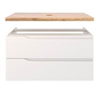 Столешница из массива NORDIC 100 см /ясень/ с отв. под раковину/AQUA DE MARCO 4100CNOR/Y — фото 2, Столешницы под раковину