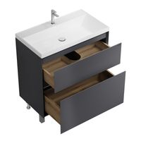 Тумба напольная "МЕРКАДО-80 см" с 2-я ящ. графит матовая (ум. Classica-80) 108075 — фото 5, Комоды и тумбы для ванной комнаты