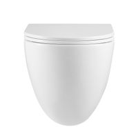 GLAZER WHITE Унитаз подвесной безободковый с сиденьем микролифт, LM, 9614003 — фото 3, Подвесные унитазы