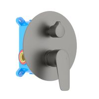 AQ1146BGM БЕТТА смеситель для ванны 2 режима (внешняя и скрытая часть), оружейная сталь — фото 1, Смеситель для душа