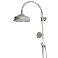 PRESTIGE Душевой настенный гарнитур (см-ль д/ванны/колонна ARCO/верхний душ/шланг/ручной душ), хром 32791 — фото 7, Душевые гарнитуры