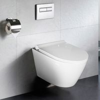 Унитаз подвесной Azario Nova 360х480х360 безободковый, с ультратонким сиденьем микролифт арт-AZ-2217 — фото 14, Подвесные унитазы