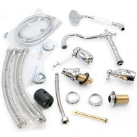 OXFORD См-ль на борт ванны моноком., на 4 отв., ручка белая, шланг1,6 м., хром 19125 — фото 9, Смесители на борт ванны