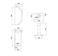 Бачок Scarabeo Castellana на средней трубе с механизмом смыва цвет белый фурнитура хром арт-5365CR — фото 4, Комплектующие для туалета
