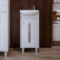 Товар: Тумба под раковину напольная Бриклаер БАЛИ правая светлая лиственница/белый, 40 см 4627125412080 - фото 1 Тумба под раковину напольная Бриклаер БАЛИ правая светлая лиственница/белый, 40 см 4627125412080 — фото 1, Тумбы с раковиной