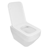 Унитаз подвесной Azario MONEO 530х365х370 безободковый, в комплекте с быстросъемным сидением микролифт арт-AZ-0062 — фото 1, Подвесные унитазы