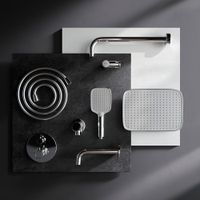 FT85A3RH40 X-Joy, набор: встроеный см-ль с ТМС, излив, прямоуг.верхний душ 300х210мм, ручн.душ, хром — фото 3, Встраиваемые душевые комплекты