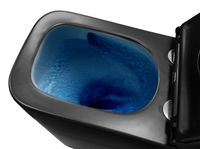 Унитаз подвесной Azario Teramo 490х345х355 безободковый, слив скрытое торнадо, быстросъемное сиденье микролифт, черный матовый арт-AZ-0052-UQ3MB — фото 4, Подвесные унитазы