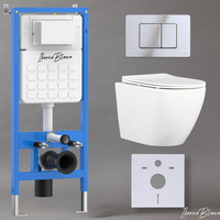 Комплект 3в1 IBERICA BLANCA инсталляция SILENCIO, унитаз BILBAO ALTO белый, кнопка смыва INOX-C хром глянцевый (IB001.BLA.234.1131) — фото 1, Комплекты унитаз + инсталляция