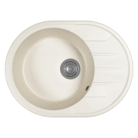 Мойка "Лиана" 620, белый СМс 29.020.B0620.401 — фото 1, Кухонные мойки