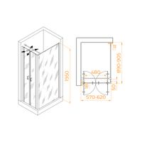 Душевой уголок RGW PA-144 (PA-104+Z-050-2+O-104) 600x900 060814469-011 — фото 1, Душевые уголки
