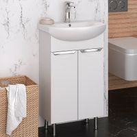 Тумба напольная с умывальником ELEGANSE 50 /хром/ AQUA DE MARCO 5050CELE — фото 1, Тумбы с раковиной