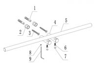 Полотенцедержатель двойной ABBER Osten 316 AA1855BG золото брашированное — фото 2, Полотенцедержатели