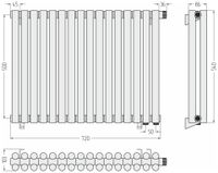 Отопительный радиатор Сунержа Эстет-11 EU50 500х720 16 секций Золото 03-0312-5016 — фото 4, Радиаторы отопления