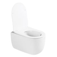 Унитаз ABBER Bequem подвесной белый матовый, безободковый, смыв торнадо арт-AC1104TMW — фото 8, Подвесные унитазы