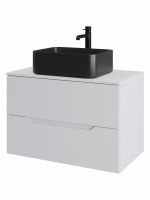 Orange Line Li-80TuwMDF+B02-460MB тумба с раковиной подвесная 80 см, белый/черный Li-80TuwMDF+B02-460MB — фото 6, Тумбы с раковиной