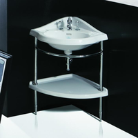 Консоль SIMAS ARCADE угловая напольная цвет хром 1011CR — фото 1, Консоли для раковины