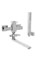 SQUADRINA Смеситель д/ванны с поворотным носом, хром VR.SQR-4505.CR — фото 1, Смеситель для ванны