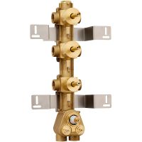 Встраиваемая часть Bossini Z030210000 для термостата для ванны и душа на 5 потребителей с переключателем на 2 выхода и 2 вентилями — фото 1, Комплектующие для душевого оборудования