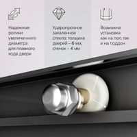 X-joy душевое огражд прямоугольн.,раздвиж.двери 100x80 черный мат.,стекло прозр арт-W94G-403-100280-BT1K — фото 3, Прямоугольные душевые уголки