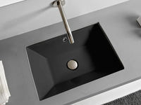 Раковина Scarabeo TEOREMA 2.0 встраиваемая снизу с переливом без отверстий цвет черный матовый с антибактериальным и грязеотталкивающим покрытием BIOKER арт-5134 49 BK — фото 3, Раковины встраиваемые снизу