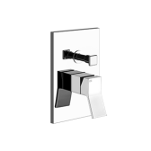 Смеситель для душа, Gessi, Rettangolo K, тип открывания воды-однорычажный, тип регулирования воды-керамический картридж, тип установки-настенный встраиваемый, внутренняя часть-необходимо заказать, цвет-хром, на 2 выхода с переключателем ванна-душ арт-53079.031 — фото 1, Смеситель для душа