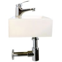 Раковина маленькая GS, 36,5x25x10,5 cm, белая керамика арт-32576 — фото 11, Раковины подвесные