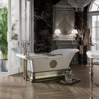 IMPERO PODIUM Ванна 180x87хH76 см. бел, подиум бронза, слив/перелив бронза+ 2 дек." MIGLIORE" 25809 — фото 2, Ванны